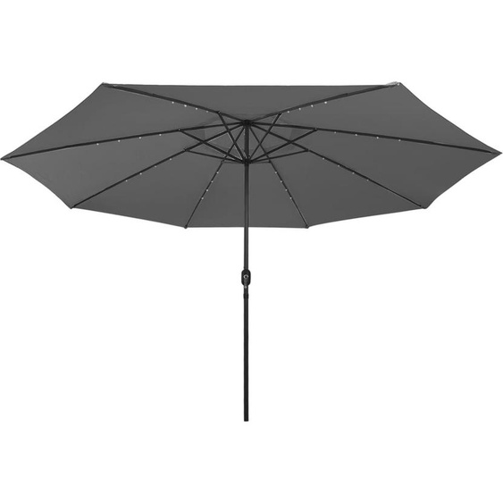 vidaXL Parasol avec éclairage LED 400 cm Anthracite