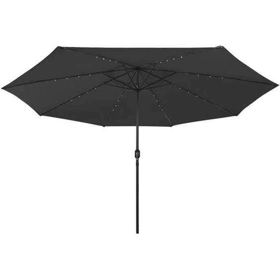 vidaXL Parasol avec éclairage LED 400 cm noir