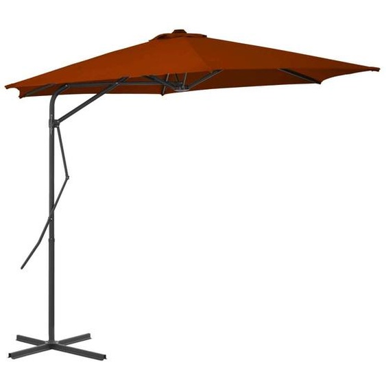 vidaXL Parasol avec mât en acier 300x230 cm Terracota