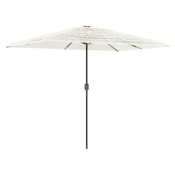 vidaXL Parasol avec mât en acier blanc 300x200x250 cm