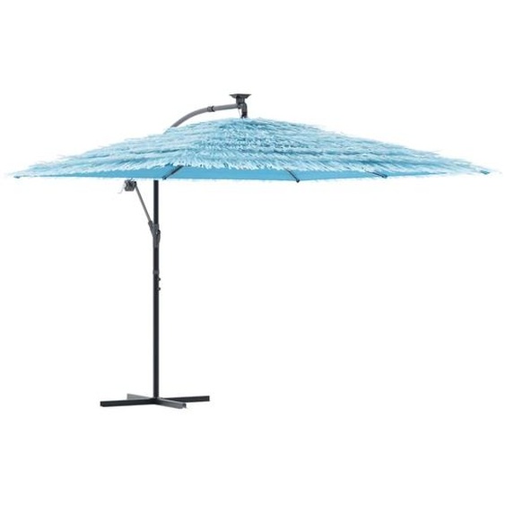 vidaXL Parasol avec mât en acier bleu 290x290x238 cm