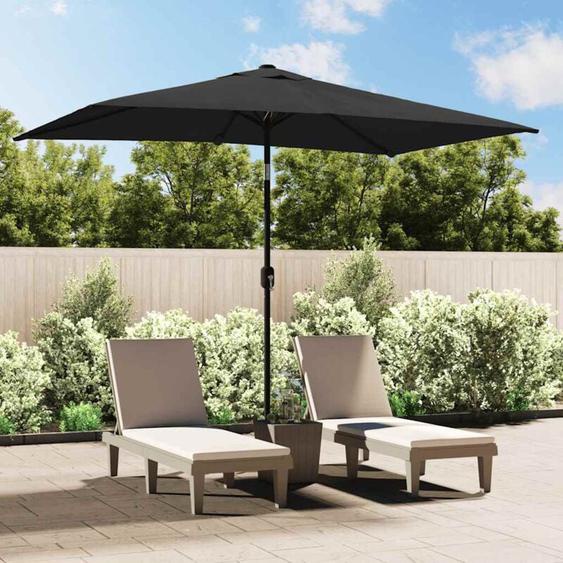 Parasol avec mât en métal 300 x 200 cm Anthracite