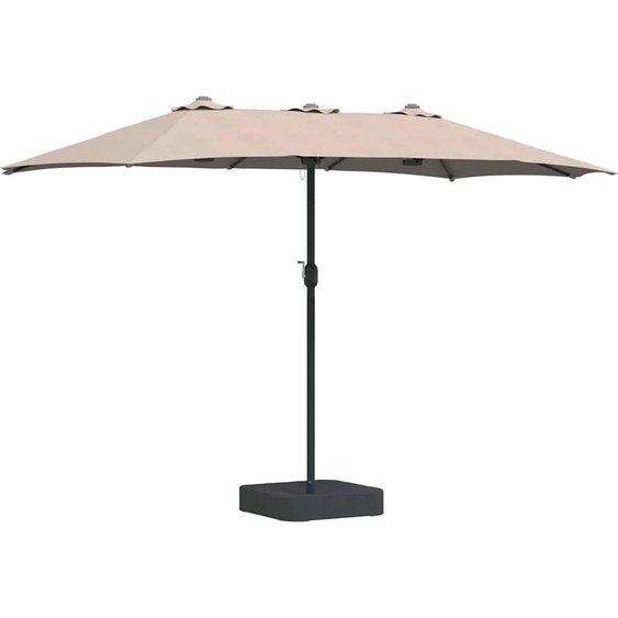 vidaXL Parasol de jardin Taupe 385 x 209 x 244 cm Tissu