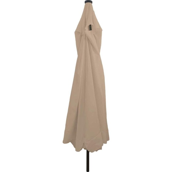 vidaXL Parasol de jardin Taupe et noir 395 x 395 x 245 cm