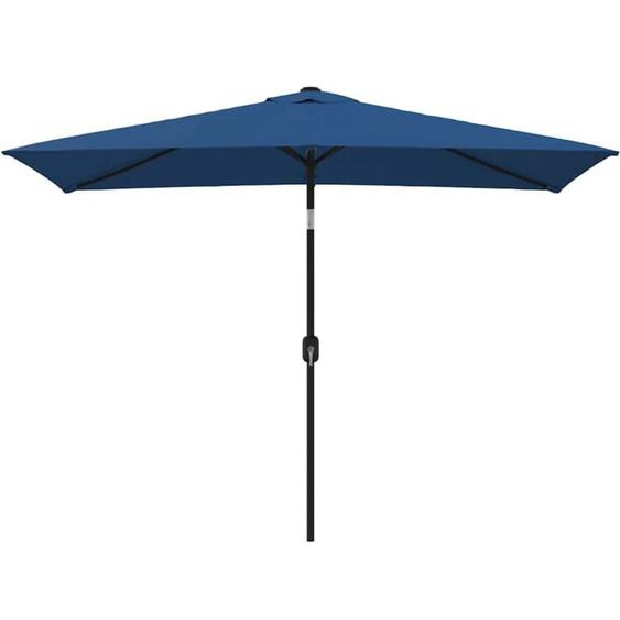 Vidaxl - Parasol dextérieur avec poteau en métal 300x200 cm Azuré