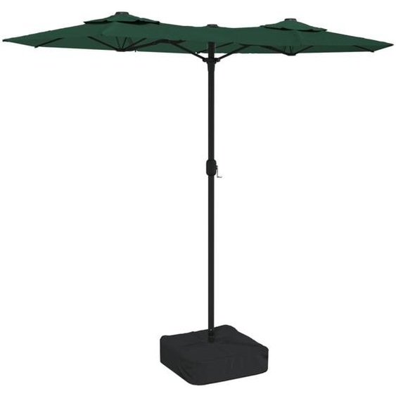 vidaXL Parasol double vert 316x145 cm