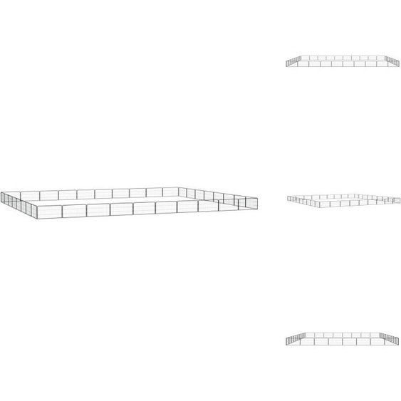 vidaXL Parc pour chiens 36 pièces noir 100x50cm Acier laqué époxy - Chenils & parcs pour chiens