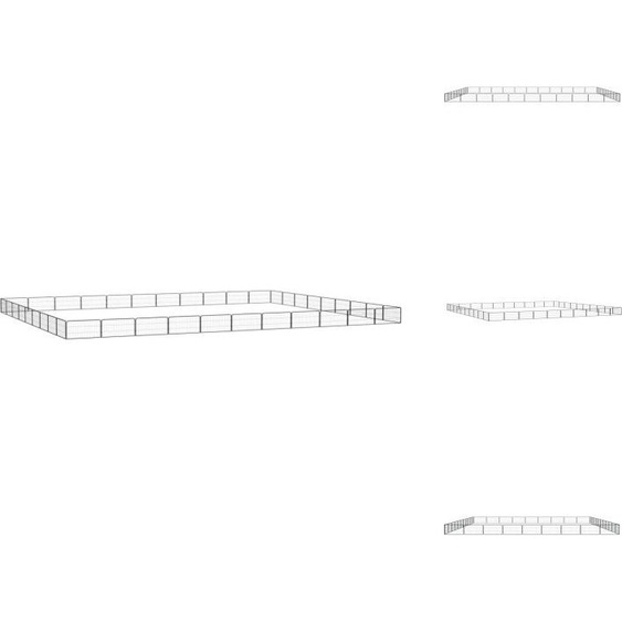 vidaXL Parc pour chiens 40 pièces noir 100x50cm Acier laqué époxy - Chenils & parcs pour chiens