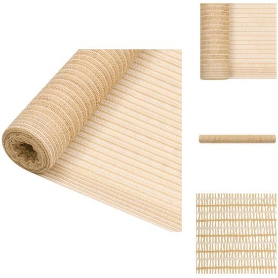 vidaXL Pare-soleil de clôture Beige 2x25 m HDPE 195 g/m² - Parasols & Protection solaire