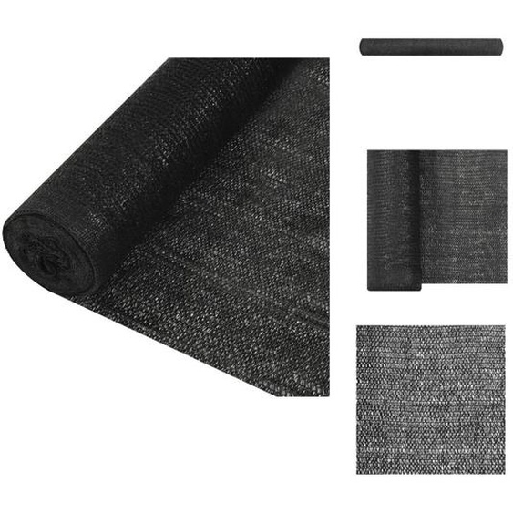 vidaXL Pare-soleil de clôture noir 1,5x50 m HDPE 195 g/m² - Parasols & Protection solaire