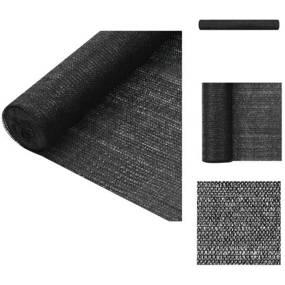 vidaXL Pare-soleil de clôture noir 1,8x50 m HDPE 75 g/m² - Parasols & Protection solaire