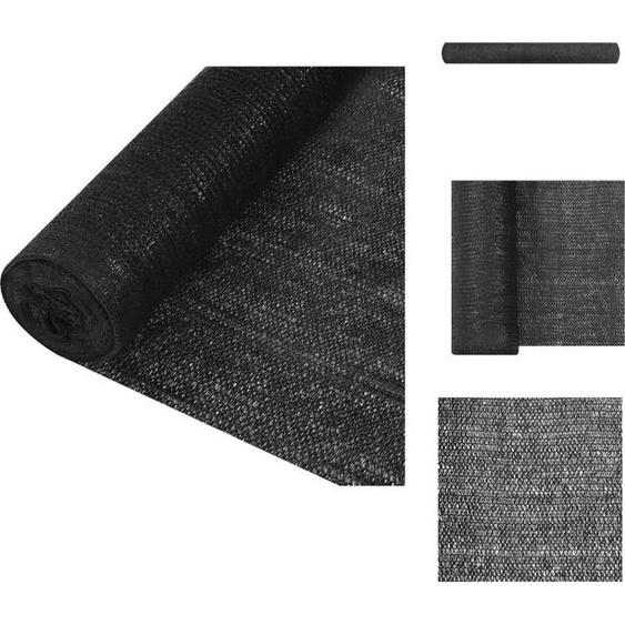 vidaXL Pare-soleil de clôture Noir 3,6x25 m HDPE 150 g/m² - Parasols & Protection solaire