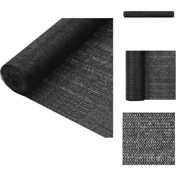 vidaXL Pare-soleil de clôture Noir 3,6x50 m HDPE 75 g/m² - Parasols & Protection solaire