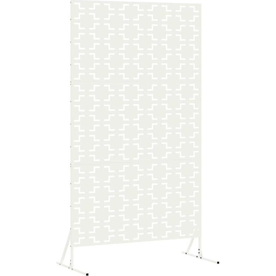 vidaXL Pare-vue blanc acier