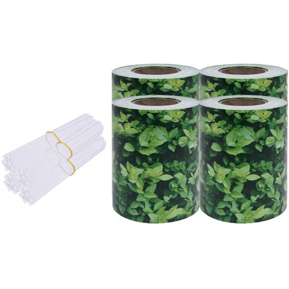 vidaXL Pare-vue de jardin 4 pcs. PVC 35x0,19 m Vert