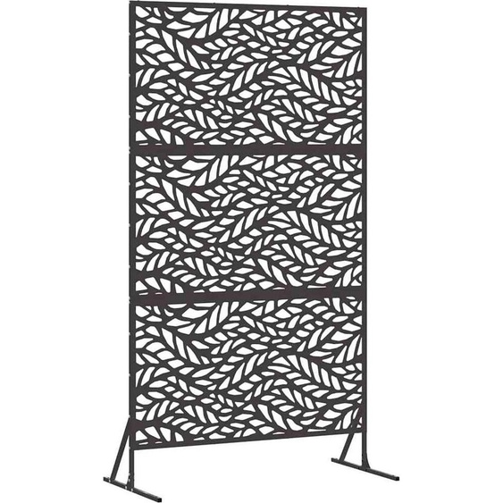 vidaXL Pare-vue noir 100 x 50 x 180 cm acier