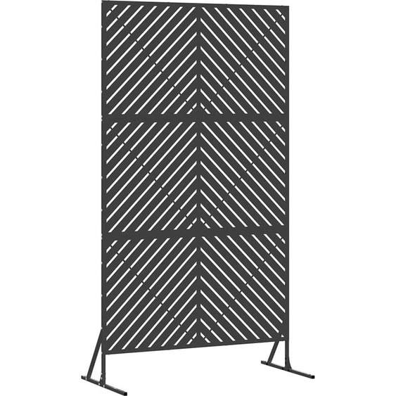 vidaXL Pare-vue noir 100 x 50 x 180 cm acier