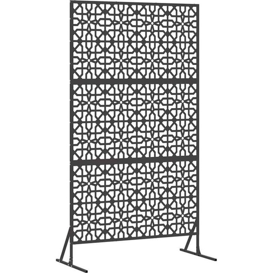 vidaXL Pare-vue noir 100 x 50 x 180 cm acier