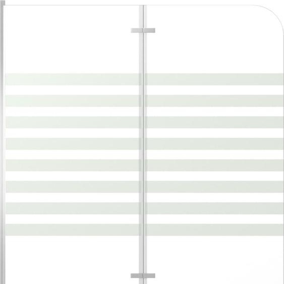 vidaXL Paroi de douche 120x140 cm verre dur rayé