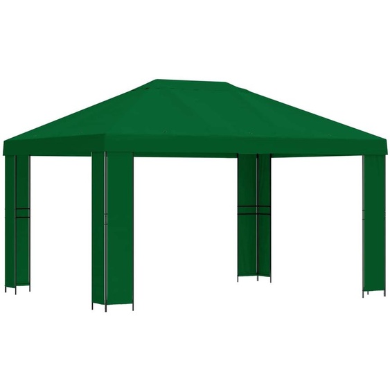 vidaXL Tente de jardin 4 x 3 m, verte, en polyester et acier, 190 g/m²