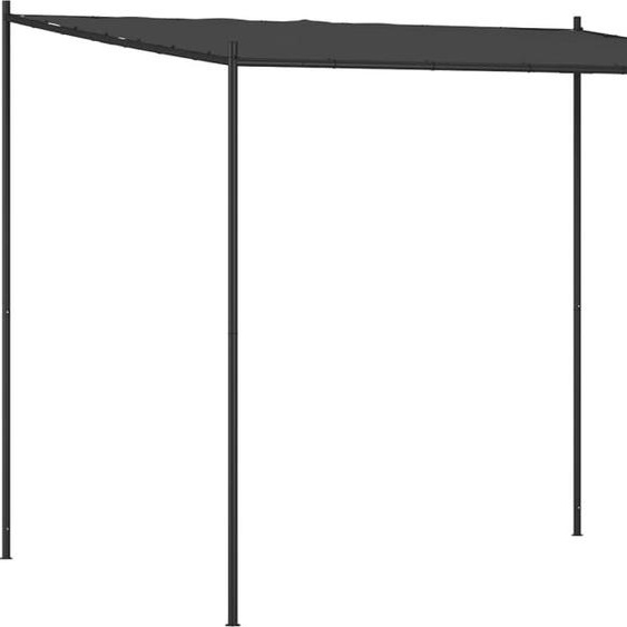 vidaXL Pavillon anthracite 3x3 m 180 g/m² tissu et acier