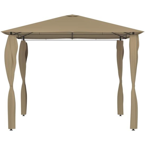 vidaXL Pavillon avec couvertures de poteaux 3x3x2,6 m taupe 160 g/m