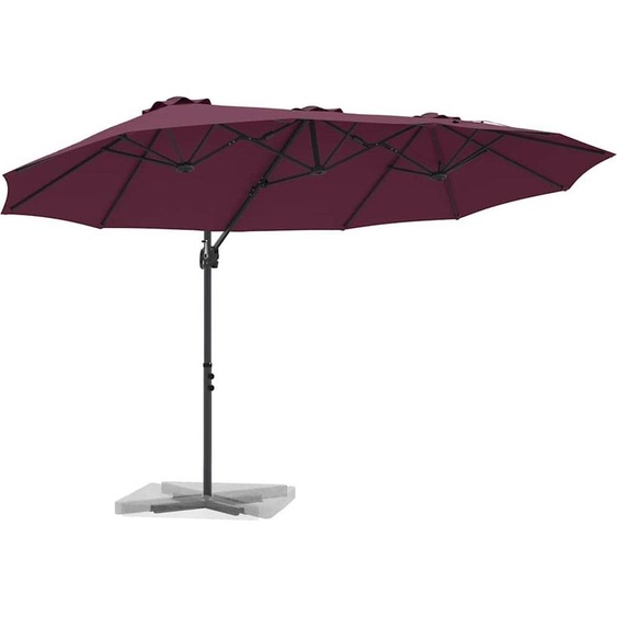 vidaXL parasol Bordeauxrot 372 x 198 x 243 cm