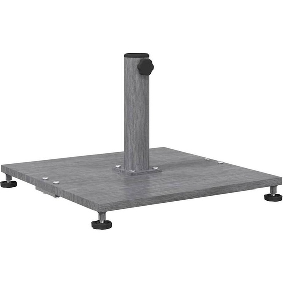 vidaXL Pied de parasol dextérieur gris foncé aspect bois