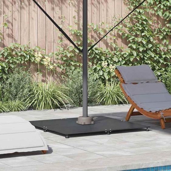 Support de parasol vidaXL, 52 kg, gris foncé, acier, forme carrée