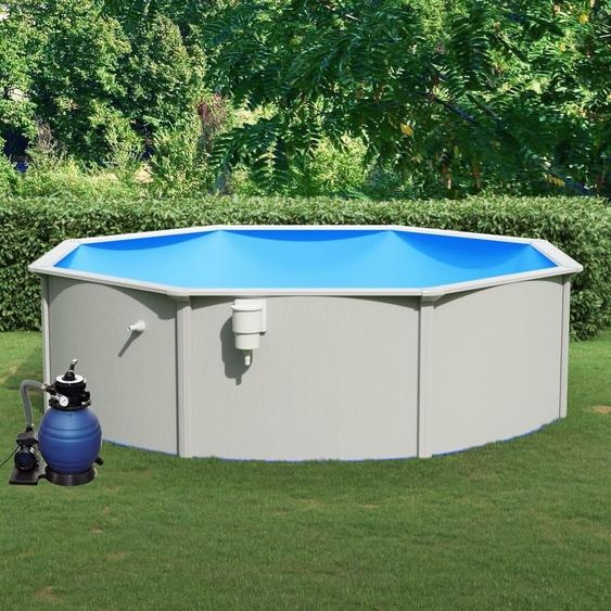vidaXL Piscine avec pompe de filtration à sable 460x120 cm