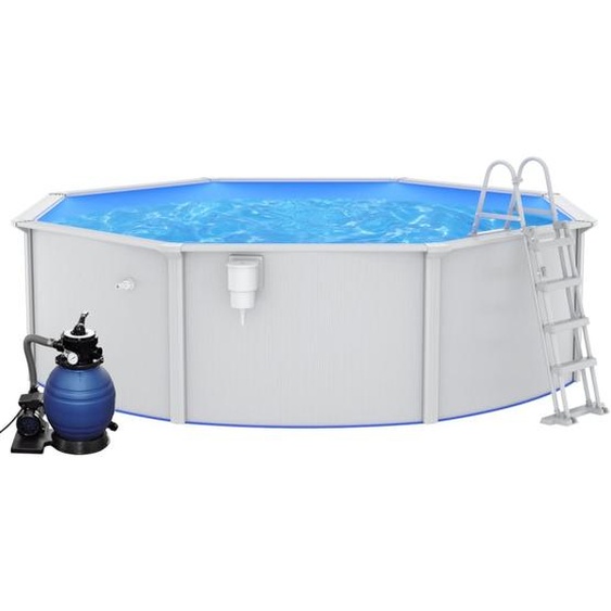 vidaXL Piscine avec pompe de filtration à sable et échelle 460x120 cm