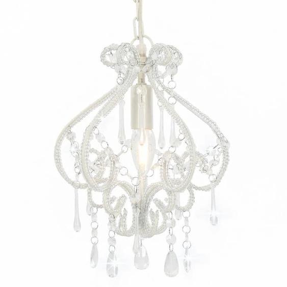 vidaXL Plafonnier avec Perles Rond Lampe Suspendue Lustre Luminaire Eclairage Intérieur Salon Salle de Séjour Chambre à 281593