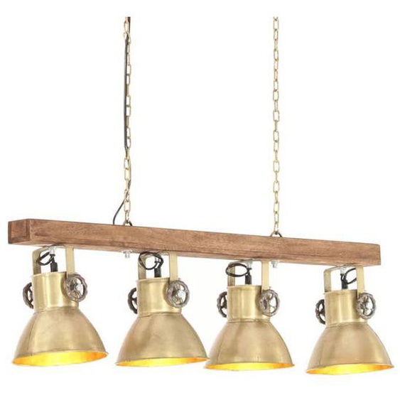 vidaXL Plafonnier Industriel Lampe Suspendue Eclairage Luminaire Salon Salle à Manger Cuisine Maison Intérieur Laiton E27 320522