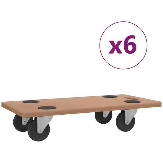 vidaXL Planches à roulettes 6 pcs. Rectangulaire en bois composite