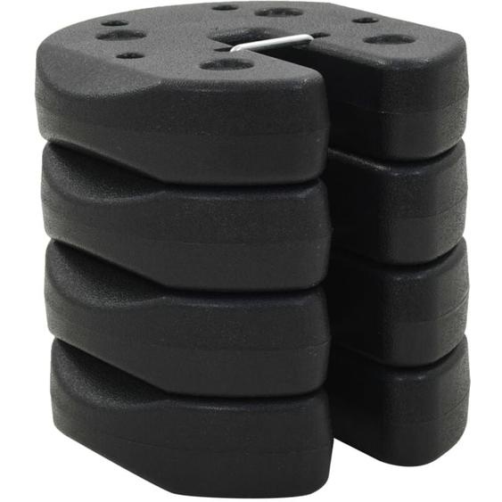 Poids pour belvédère 4 pcs Noir 220x50 mm Béton Vidaxl