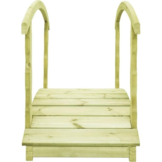 vidaXL Pont de jardin avec balustrade 170×74×105 cm Bois de pin imprégné