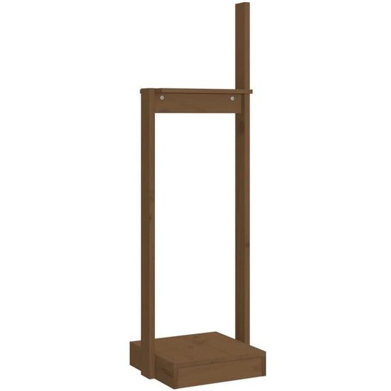 vidaXL Porte-bois de cheminée brun miel 33,5x30x110 cm Pin massif