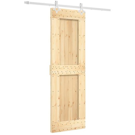 vidaXL Porte coulissante avec ferrure 70x210 cm Pin massif