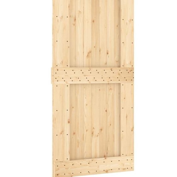 vidaXL Porte coulissante avec ferrure 90x210 cm Pin massif