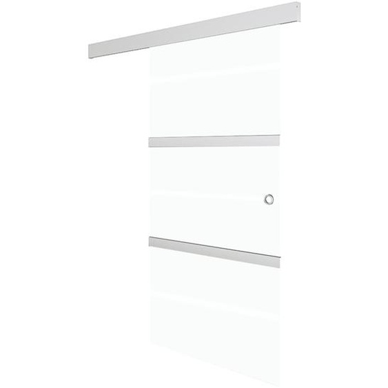 vidaXL Porte coulissante avec Softclose verre ESG et aluminium 90x205 cm