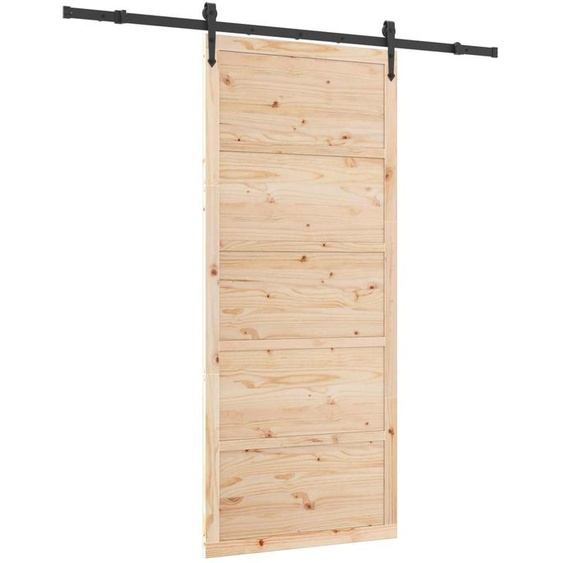 vidaXL Porte coulissante Nature 100 x 208 cm Pin massif
