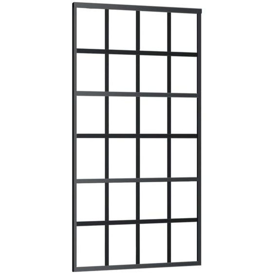 vidaXL Porte coulissante verre ESG et aluminium 102x205 cm noir
