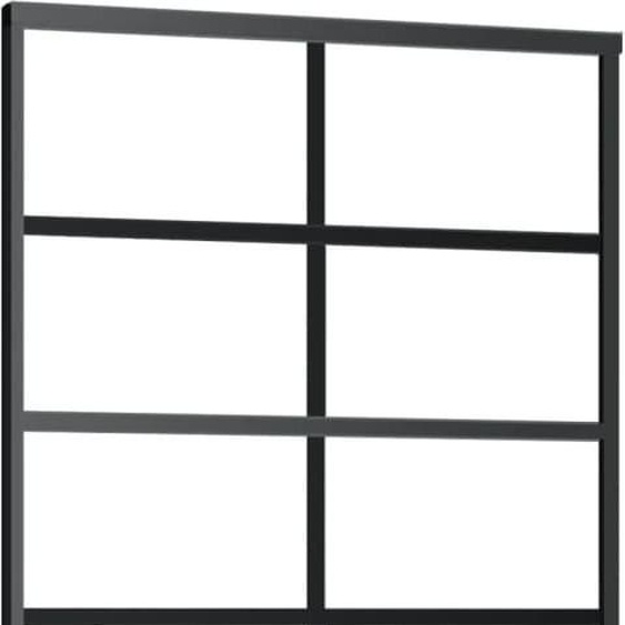 vidaXL Porte coulissante verre ESG et aluminium 102x205 cm noir