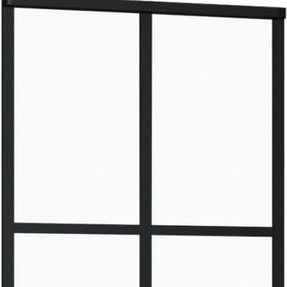 vidaXL Porte coulissante verre ESG et aluminium 76x205 cm noir
