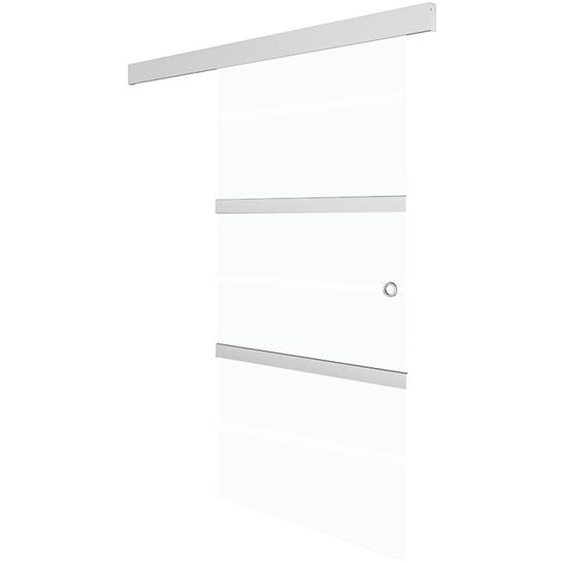 vidaXL Porte coulissante verre ESG et aluminium 90x205 cm argenté