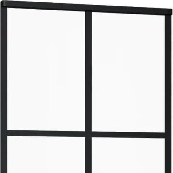 vidaXL Porte coulissante verre ESG et aluminium 90x205 cm noir