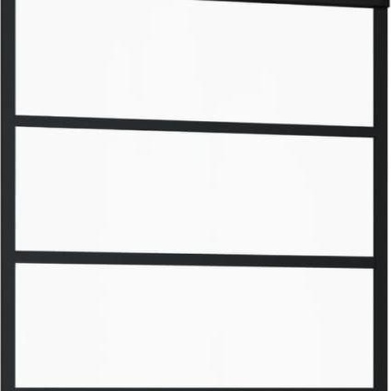 vidaXL Porte coulissante verre ESG et aluminium 90x205 cm noir