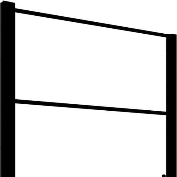 vidaXL Porte de douche en verre trempé 91x195 cm noir