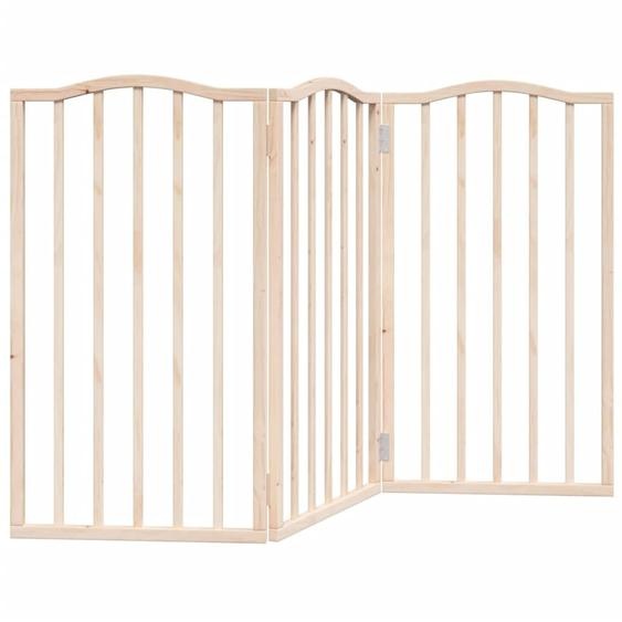 vidaXL Porte pour chiens 3 pièces pliable 150 cm bois de peuplier