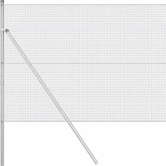 Poteaux de clôture vidaXL argentés